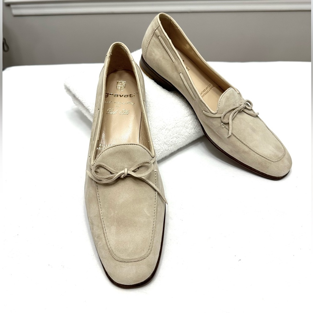 Gravati Beige Suede Loafers 8